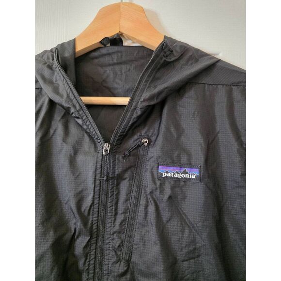 Patagonia Light Weight Windbreaker Black Jacket with customized logo XS - Picture 2 of 8